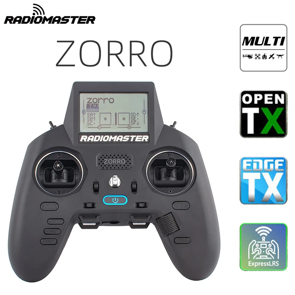 RadioMaster Zorro ELRS 2.4G Fernsteuerung CC2500 JP4IN1 Hall Gimbal RC-Sender - Bild 1 von 4