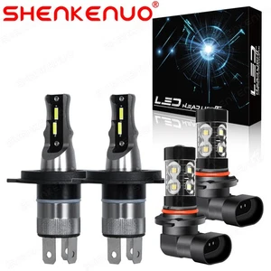 H4 9145 LED Headlight Bulbs Hi/Lo Fog Light 6500k White 4X For Kia Rio 2016 2017 - Picture 1 of 15