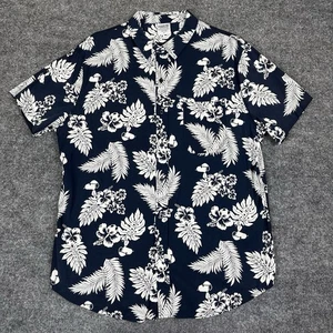 Peanuts Snoopy Hawaiian Shirt Mens XL Blue Tropical Short Sleeve Button Joe Cool - Picture 1 of 10