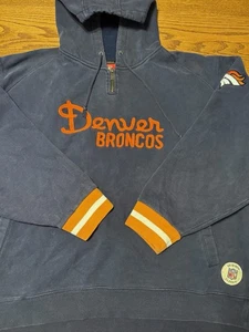 Reebok GRIDIRON CLASSIC NFL Denver Broncos Vintage Limited Ed  1/4 Zip XL Retro - Picture 1 of 19