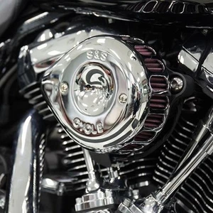 S&S Cycle Chrome Mini Teardrop Stealth Air Cleaner Cover - 170-0367 - Bild 1 von 3