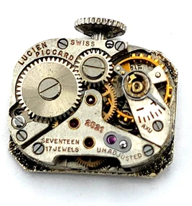 Antiguo reloj pulsera suizo vintage Lucien Piccard 17j movimiento piezas reparación W615 - Imagen 1 de 2