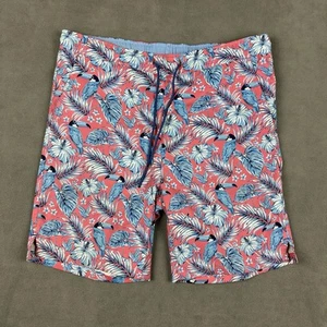 Peter Millar Swim Trunks Mens XL Hawaiian Floral Toucan Seaside Collection Lined - Picture 1 of 17