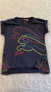 YOUTH GIRLS PUMA SIZE SMALL PERFORMANCE SPORT LOGO SHIRT - Picture 1 of 3