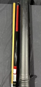 Harvard Pool Cue Stick 57 Wood Brown Black 2 Piece with Hard case - Picture 1 of 6