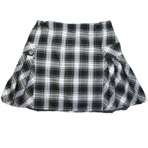 Lands End School Uniform Skirt Girls 16 Plaid Side Pleated A Line Adjustable 90s - Picture 1 of 12