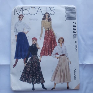 McCalls 7338 A-Line Skirts Misses Sewing Pattern Size A 6 8 10 UNCUT - Picture 1 of 3