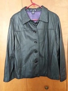 JG Hook size Large leather jacket Soft leather completely lined WELL made button - Picture 1 of 10