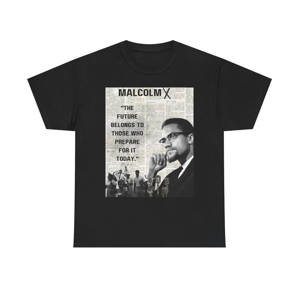 Camiseta unisex de algodón pesado inspirada en Malcolm X, camisa de empoderamiento, camiseta de afirmación, Foto 1 de 1