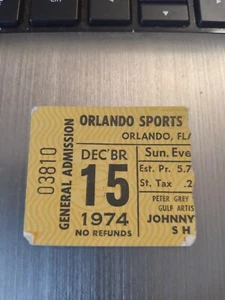 Very Rare Johnny Winter and Friends Ticket Stub fromOrlando Fl Dec 15 1974 - Picture 1 of 1
