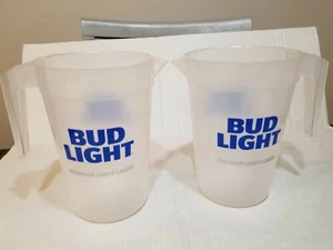 2 Bud Light Beer Pitchers - Picture 1 of 7