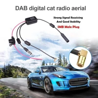 DAB + FM + Auto Stereo Antenne Antenne Splitter Kabel Adapter 12 V Signal Verstärker - Bild 1 von 4
