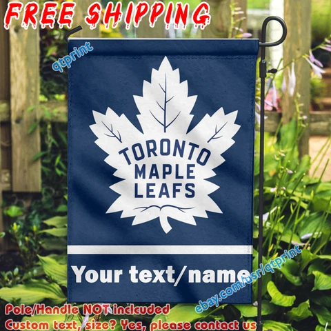 Custom Name Text Toronto Maple Leafs Garden Flag Double Sided 12x 18" Fans Gift Cover