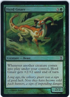 FOIL Herd Gnarr Time Spiral Common – MTG Magic the Gathering Card - Image 1 of 2