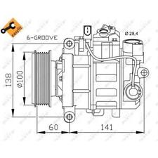 NRF 32263 Kompressor Klimaanlage für AUDI SEAT