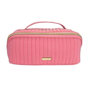 Conair Fold Flat Quilt Pink Cosmetic Bag - Picture 1 of 4