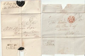 1814/19 ARGYLL 2 INVOLUCRI CAMPBELTON CHILOMETRAGGIO POSTI A EDIMBURGO & HAMILTON - Foto 1 di 1