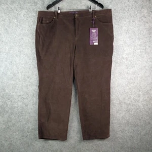Gloria Vanderbilt Pants Womens 24 Brown Corduroy Amanda Straigh Classic NEW 9204 - Picture 1 of 16