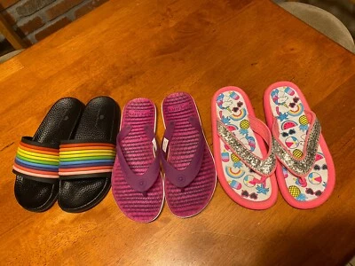 LOT Tommy Bahama, Sperry, Unicorn Sandals Slippers Flip flops Summer Shoes Siz 3 - Image 1 of 4