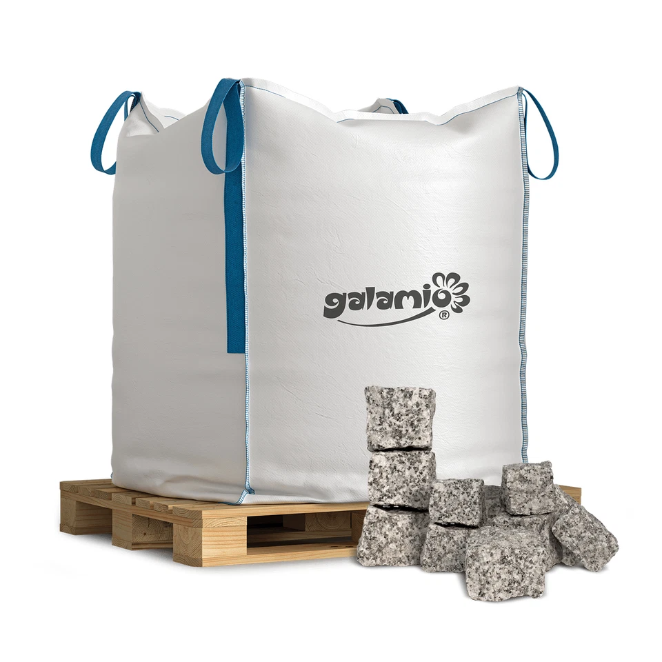 BigBag 1000 kg Granit Pflastersteine 4/6 cm – Garten | Stein Natur Weg Bau - Bild 1 von 4