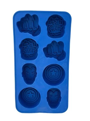 Marvel Comics Heroes Silicone Ice Cube Tray Mold Iron Man Captain America Thing - Image 1 of 4