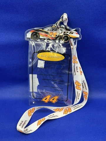 Dale Jarrett # 44 Nascar Keychain Lanyard Badge Credential Holder w/Flap Cover