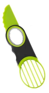 3 In 1 Avocado Slicer Kitchen Fruit Vegetable Cutter Splitter Peeler - Picture 1 of 7