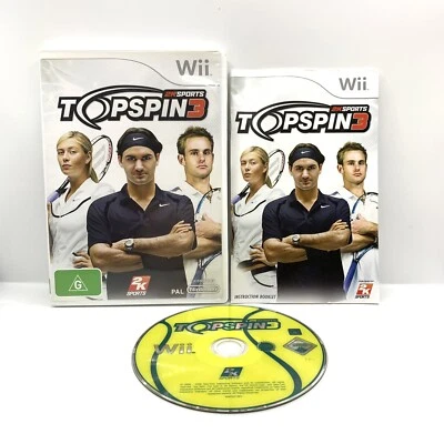 Top Spin 3 Wii Complete With Manual Tennis Game Pal Free Postage - Image 1 of 4