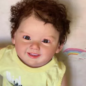 28 Zoll bemalte Reborn Baby Puppe kurze Haare schönes Kleinkind Junge fertiges handgefertigtes Spielzeug - Bild 1 von 4