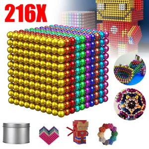 Neodym Magnete Starke Kugeln 5 mm Ø - Puzzle- Spiel-Würfel 8 Farben -216tlg - Bild 1 von 14