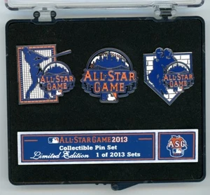 Mets 2013 MLB All-Star Game 3 Pin Set New York NY LE 2,013 Citi Field Wincraft - Picture 1 of 2