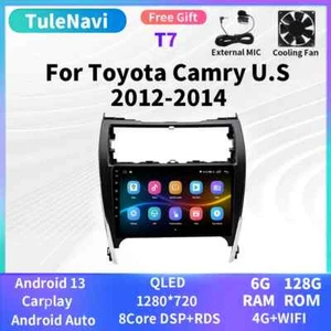 For Toyota Camry 2012-2014 Android CarPlay Car Radio Multimedia GPS Video Player - Picture 1 of 32