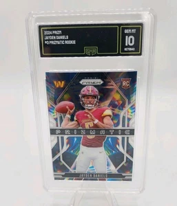 Jayden Daniels 2024 Prizm Prizmatic #3 Rookie GMA gemma classificata come nuova 10 - Foto 1 di 2