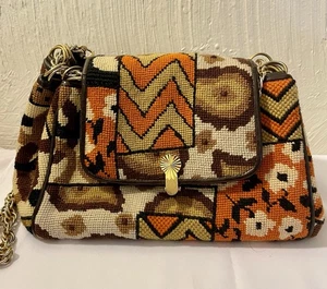 Vintage CARPET Bag PURSE Tapestry Floral Shoulder Bag 1940's. Talon Zipper EUC - Picture 1 of 21