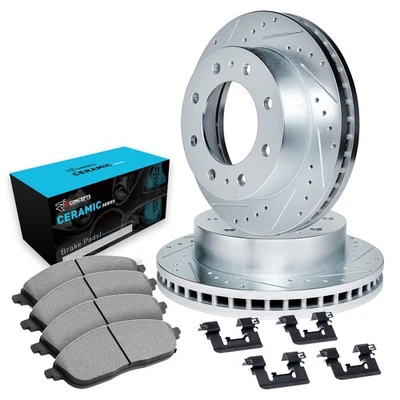 For Dodge W250 81-93 Brake Kit eLINE Series Drilled & Slotted Front Brake Kit w Foto 1 de 4