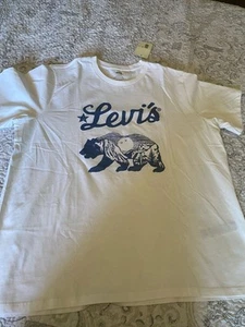 Levi's Graphic Print Men's Cotton Short Sleeve Crew Neck T-Shirt Size XL - Picture 1 of 5