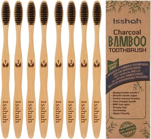 Biodegradable Eco-Friendly Natural Compostable Bamboo Toothbrushes, FSC...  - Picture 1 of 7