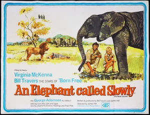 An Elephant Called Slowly ORIGINAL Quad Movie Film Cinema Poster 1969 Born Free - Bild 1 von 5