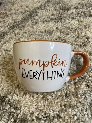 Pumpkin Everything Extra Large Mug ORANGE White Coffee Or Tea Cup Mug Fall Time - Image 1 of 2
