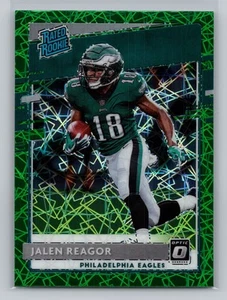 2020 Donruss Optic Jalen Reagor Eagles Green Velocity Rated Rookie #165 6028 - Picture 1 of 2