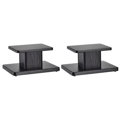 2 x Wood Speaker Stands 5.9 Inch (15cm) Speaker Stand Hollowed Bases - Image 1 of 4