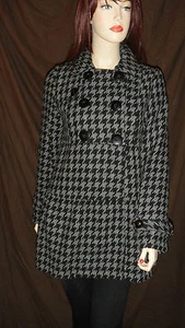BROWNIE New York Junior Hahnentritt müder Mantel schwarz & grau S - Bild 1 von 5