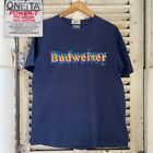 [GF72] T-Shirt 1994 90er Jahre Corporate Budweiser Bier Event marineblau L AD einzelner Stich