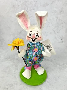 2013 ANNALEE Doll 8" EASTER BOY BUNNY With Flowers 202213 With TAG - Picture 1 of 21
