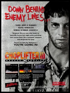 1994 Choplifter III Retro Video Game PRINT AD Nintendo SNES Sega Game Promo - Picture 1 of 2