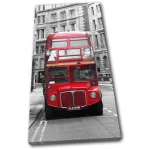 London Retro Red Bus Routemaster City EINZELNE LEINWAND WANDBILD Bild Druck - Bild 1 von 1
