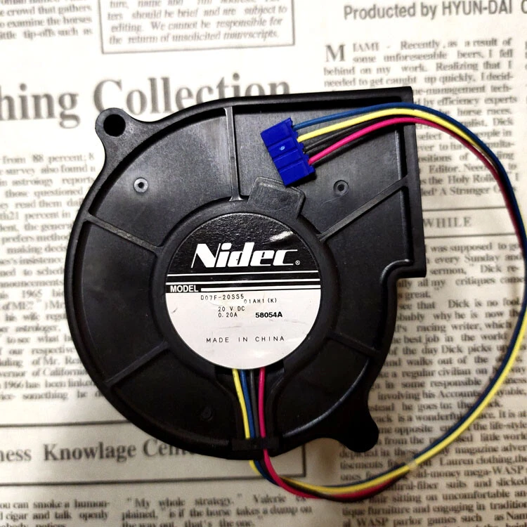 1 pcs Nidec D07F-20SS5 7530 20V 0.20A 4-wire blower turbo cooling fan - Image 1 of 1