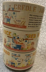 Stacking Soup Mugs w/ Recipes Set of 3: Jambalya Red Beans & Rice Seafood Gumbo - Picture 1 of 9