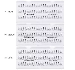 1 Amor US Pelo Natural Flare Individual False Eyelashes CM Recoger Su 1 Tipo " - Picture 1 of 12