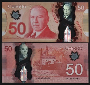 Canada 50 DOLLAR P-109 2012 POLYMER UNC KING CCGS RESEARCH SHIP ICE BREAKER NOTE - Picture 1 of 5